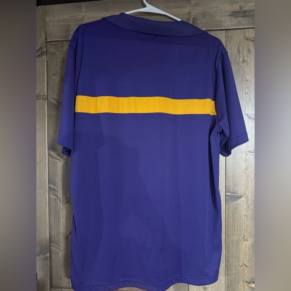 Colosseum ECU Pirates Polo Shirt Purple & Gold L - Picture 2 of 3